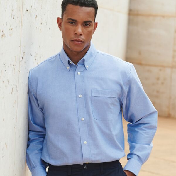 HENBURY Long Sleeve Classic Oxford Shirt. Thumbnail